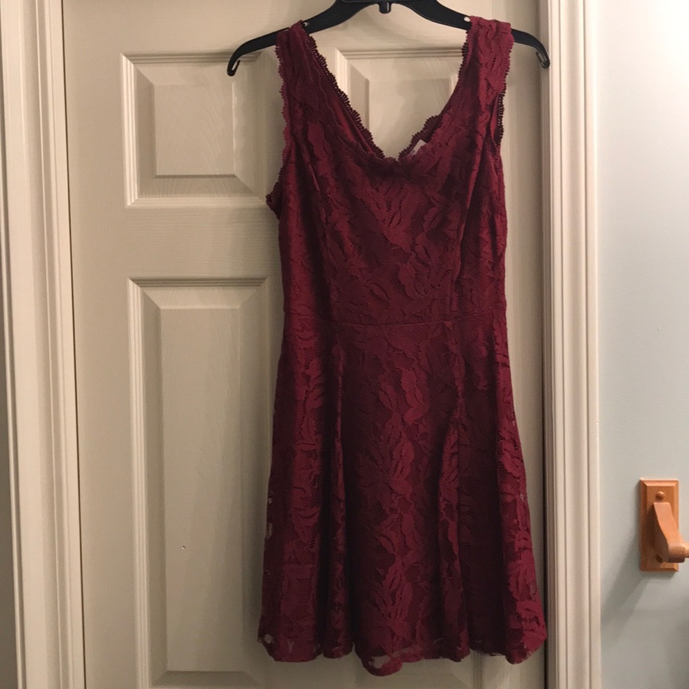 Francesca’s Red Lace Dress